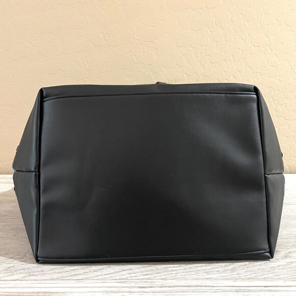 New Victoria's Secret Black Denim Tote Bag with Pouch NWT - Picture 7 of 9